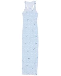 PUCCI - Robe Longue Imprimée À Encolure Ronde - Lyst