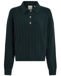 Varley - Dottie Cable-Knit Polo-Collar Sweater - Lyst