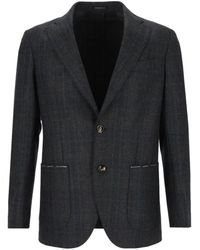 Al Duca d'Aosta - Check-Pattern Blazer - Lyst