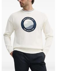 BOSS - Circular-Emblem Crew-Neck Sweater - Lyst