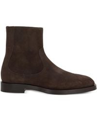 Brunello Cucinelli - Suede-Leather Ankle Boots - Lyst