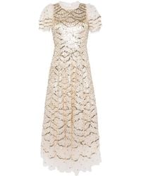 Needle & Thread - Deco Dot Gloss Maxikleid - Lyst