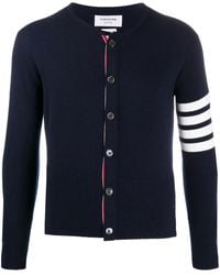 Thom Browne - 4-Bar Crew Neck Cardigan - Lyst