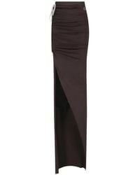 Rick Owens - X Moncler Ruched Drawstring Maxi Skirt - Lyst