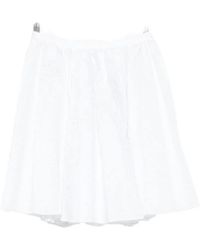 ShuShu/Tong - Floral-Jacquard Pleated Mini Skirt - Lyst