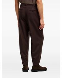 Giorgio Armani - Pleated-Front Wool Trousers - Lyst