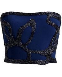 Gemy Maalouf - Bead-Embellished Strapless Top - Lyst