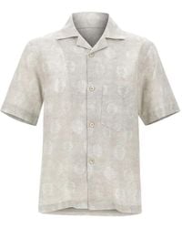 Eleventy - Patterned Camp-Collar Shirt - Lyst