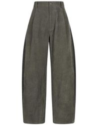 CROQUIS - Paneled Corduroy Wide-Leg Trousers - Lyst