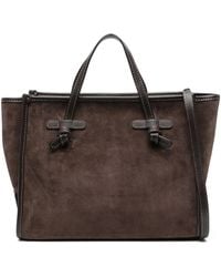 Gianni Chiarini - Miss Marcella Knotted-Detail Suede Tote Bag - Lyst