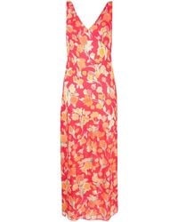 RIXO London - Moniq V-neck Floral Print Maxi Dress - Lyst