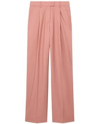 Another Tomorrow - Pleated Wide-Leg Trousers - Lyst