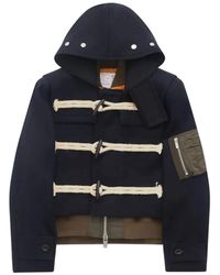 Sacai - Toggle-Fastening Hooded Jacket - Lyst