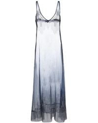 Rabanne - Stud-detailed Sheer Long Dress - Lyst