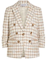 Veronica Beard - Checked Double-Breasted Tweed Jacket - Lyst