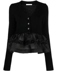 Cecilie Bahnsen - Ruffle-Hem Button-Up Jumper - Lyst