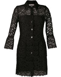 Sandro Lace A-line Shirt Dress - Black