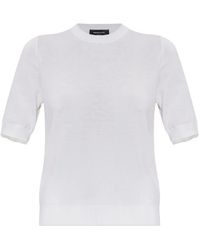 Fabiana Filippi - Tulle-Trim Short-Sleeve T-Shirt - Lyst