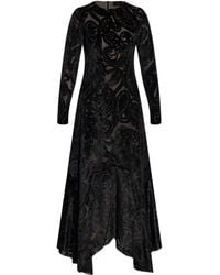 Etro - Paisley-Print Velvet Midi Dress - Lyst