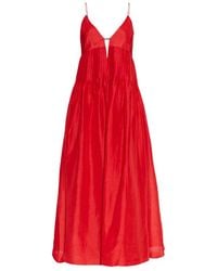 Tory Burch - Vestido Largo Con Detalle Double T - Lyst