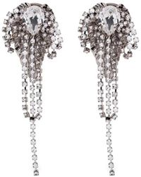 Alessandra Rich - Crystal-Embellished Fringed Earrings - Lyst