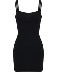 Dion Lee - Serpent Lace-panel Ribbed-knit Minidress - Lyst