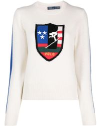 Polo Ralph Lauren - Pullover mit Intarsien-Logo - Lyst