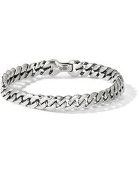 David Yurman - Bracciale Curb Chain in argento sterling - Lyst