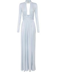 Elisabetta Franchi - Draped Crossover Maxi Dress - Lyst