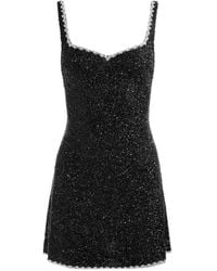 Alice + Olivia - Eve Embellished Mini Dress - Lyst