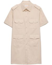 Prada - Patch-Pocket Short-Sleeve Shirt - Lyst