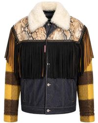 DSquared² - Denim Jack Met Franje - Lyst