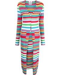 Moschino - Cardigan Rayé À Col V - Lyst