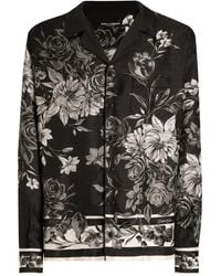 Dolce & Gabbana - Flower Bouquet-Print Jacquard Twill Shirt - Lyst