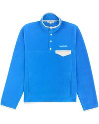 Sporty & Rich - Logo-Embroidered Fleece Sweatshirt - Lyst