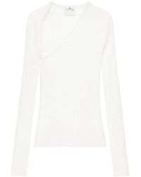 Courreges - Slash Ribbed-Knit Top - Lyst