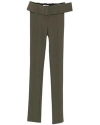 Patrizia Pepe - Belted Slim-Fit Trousers - Lyst