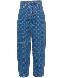 Ganni - Stary Mid-Rise Tapered Jeans - Lyst