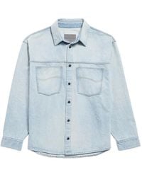 Balenciaga - Button-Up Denim Jacket - Lyst
