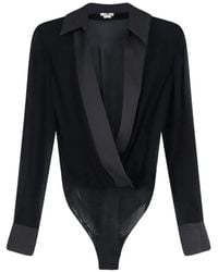 Elisabetta Franchi - Wrap-Style Long-Sleeved Bodysuit - Lyst
