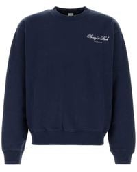 Sporty & Rich - Emmett Club Script Logo-Print Sweatshirt - Lyst