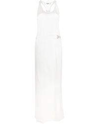Fendi - Sleeveless Silk Satin Jumpsuit - Lyst