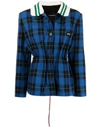 Pushbutton - Patchwork Check-print Jacket - Lyst