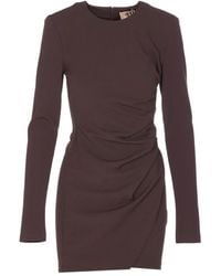 Aniye By - Long-Sleeve Draped-Design Mini Dress - Lyst