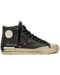 Crime London - Recut High Distressed-Effect High-Top Sneakers - Lyst