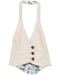 MITILIANE COUTURE - Button-Up Waistcoat - Lyst
