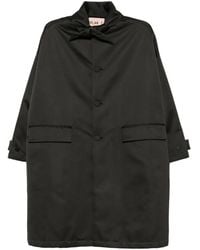 Plan C - Satin-Finish Tie-Neck Coat - Lyst