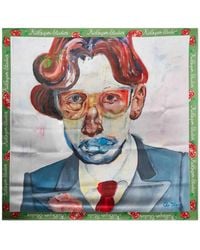 Kidsuper - Jack Graphic-Print Silk Scarf - Lyst