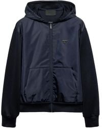 Prada - Drawstring-Hood Zip-Up Jacket - Lyst