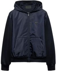 Prada - Drawstring-Hood Zip-Up Jacket - Lyst